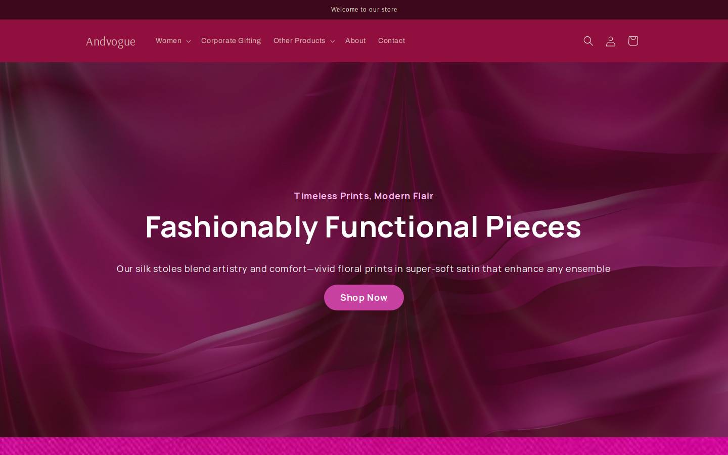 andvogue.com homepage screenshot