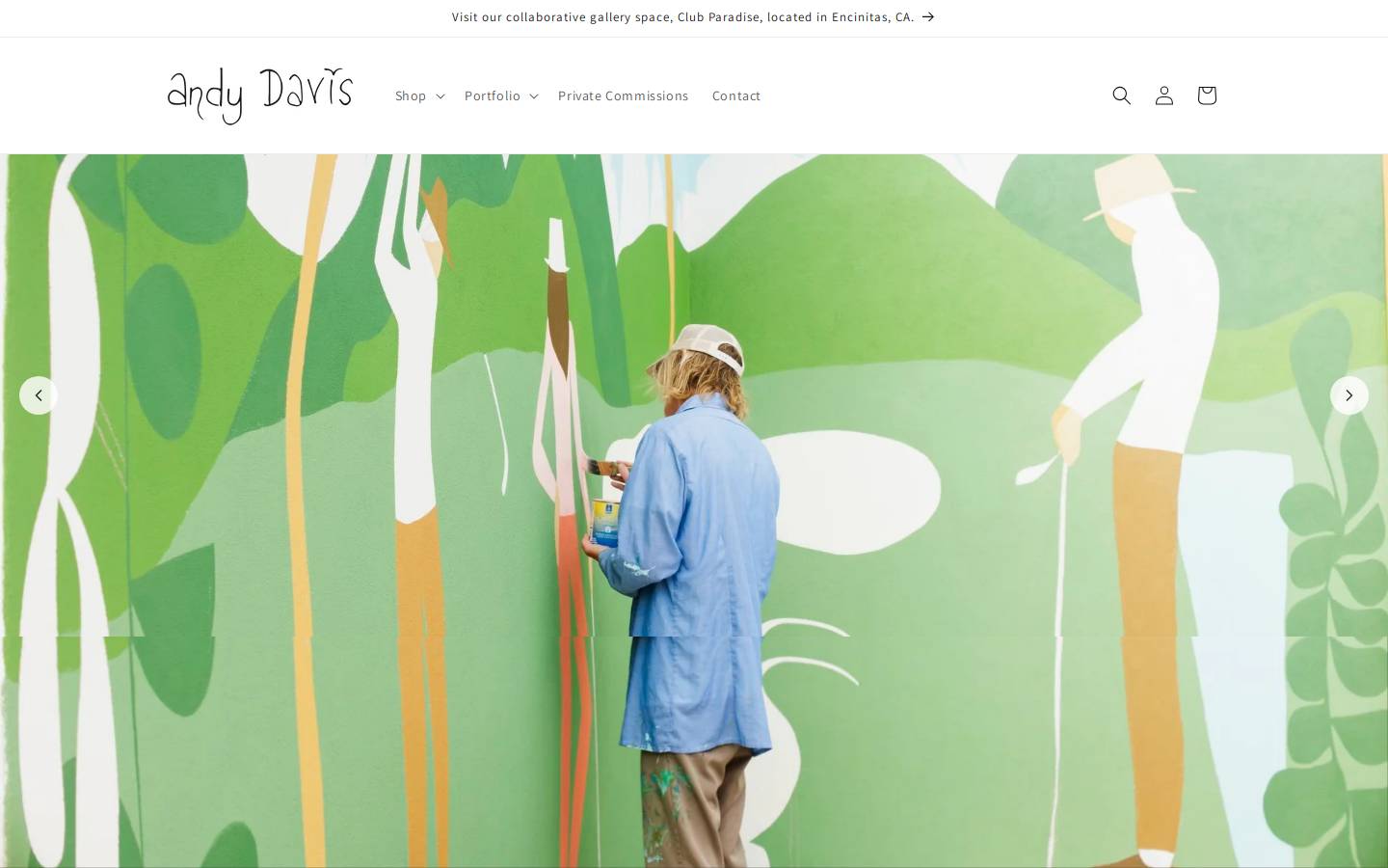 andydavisstudios.com homepage screenshot