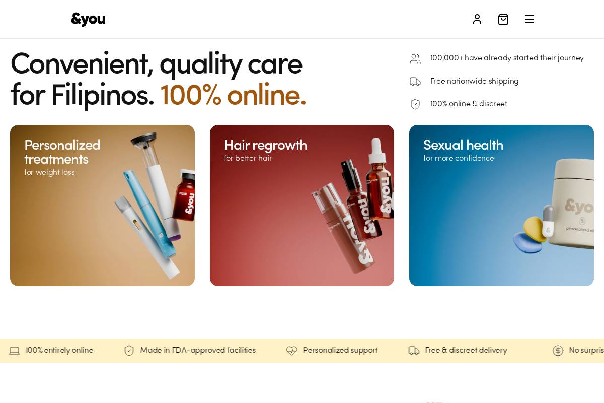 Andyou homepage screenshot