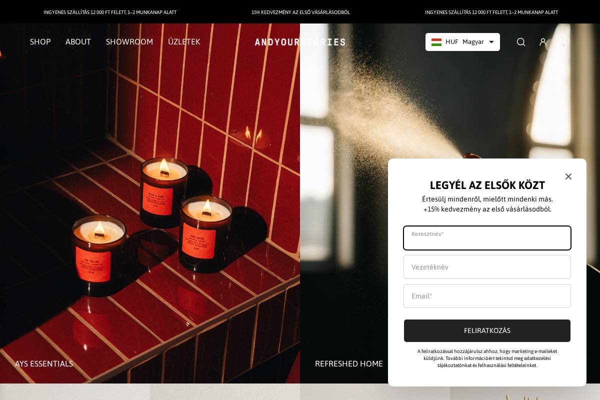 andyourstories.com homepage screenshot