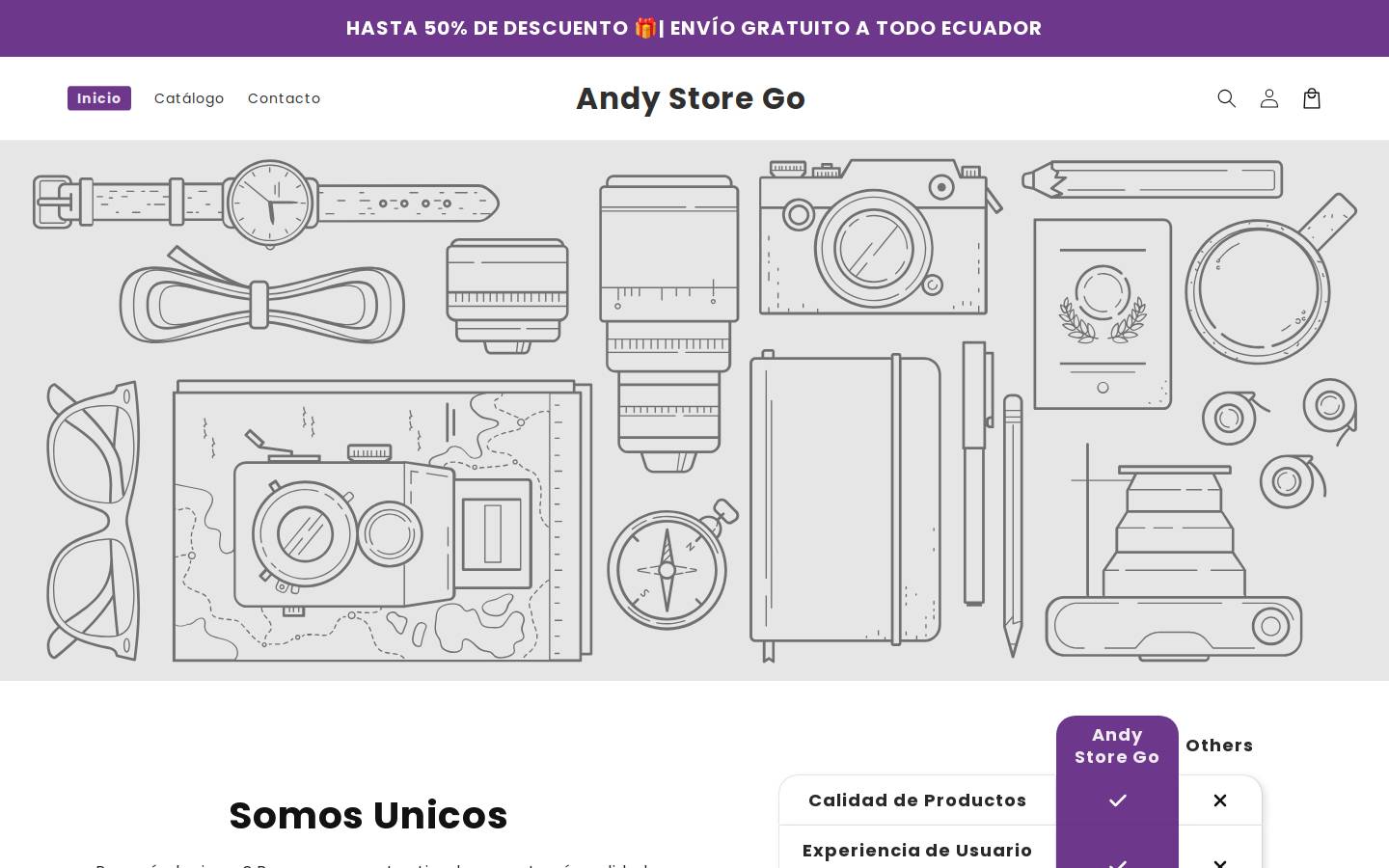 andystorego.com homepage screenshot