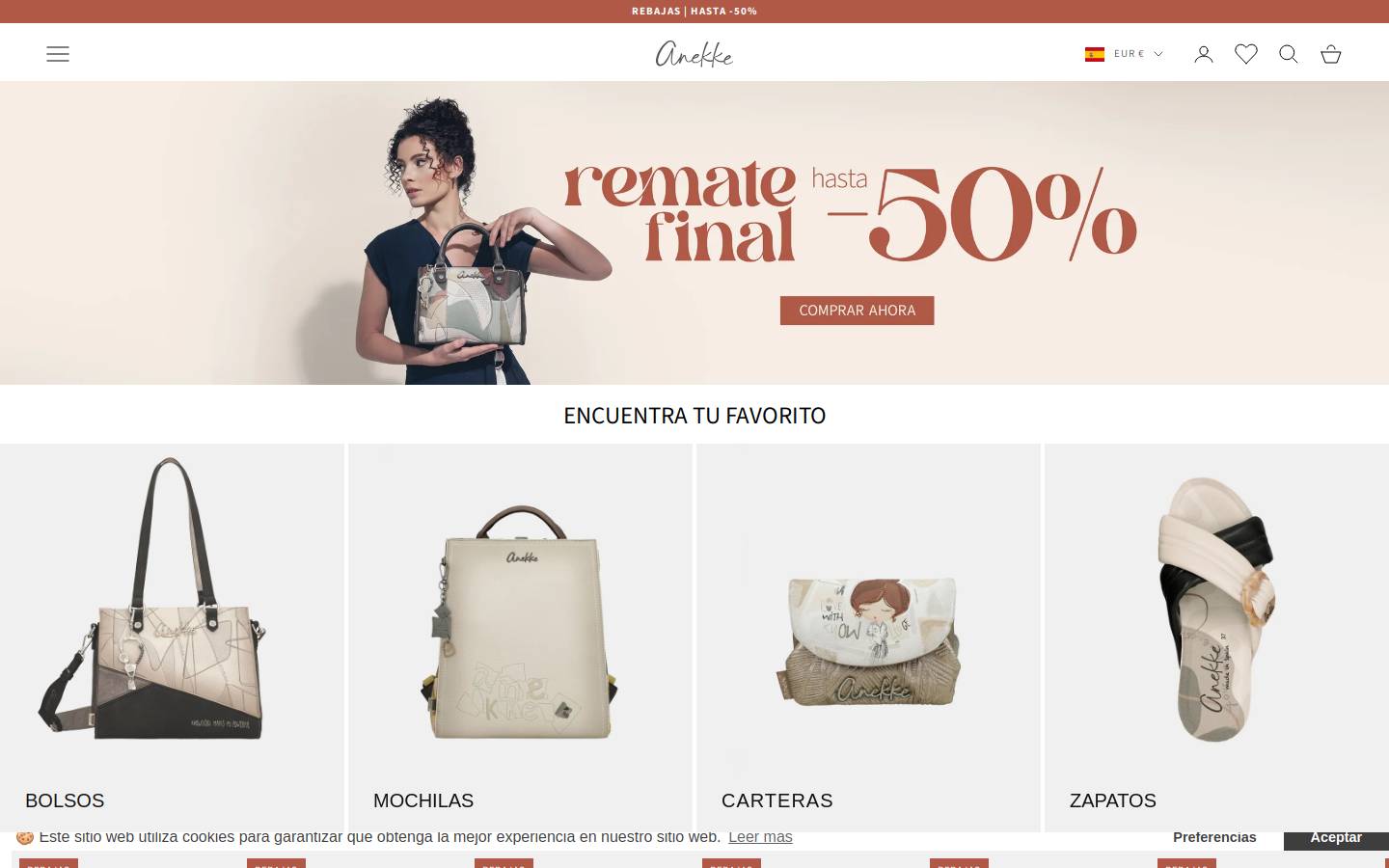 Anekke Official homepage screenshot
