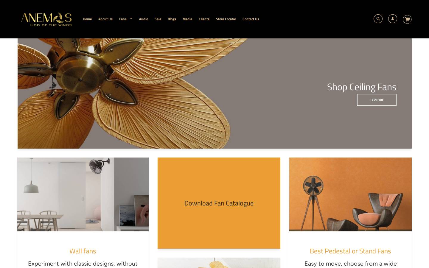 anemos.in homepage screenshot