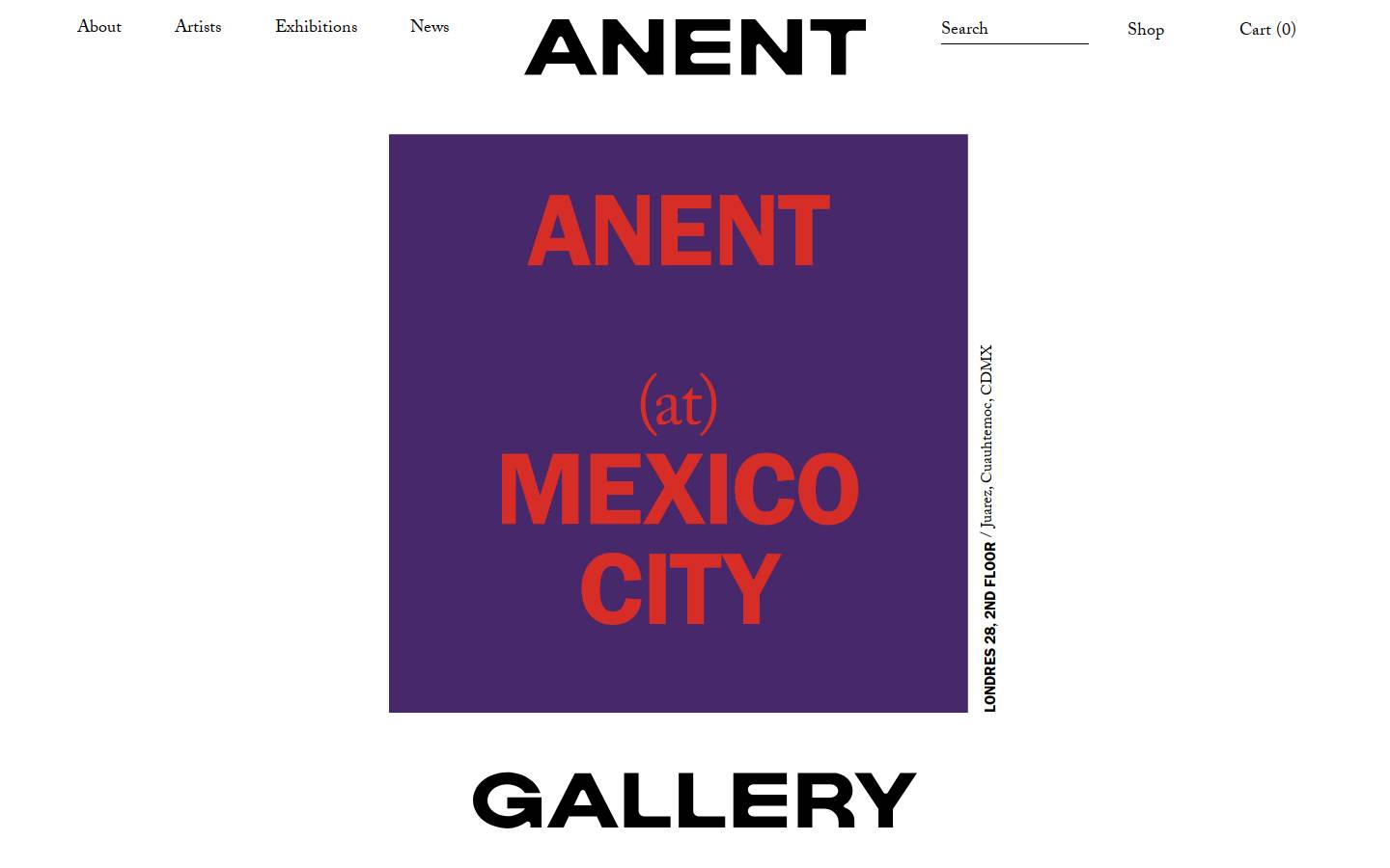 anentgallery.com homepage screenshot