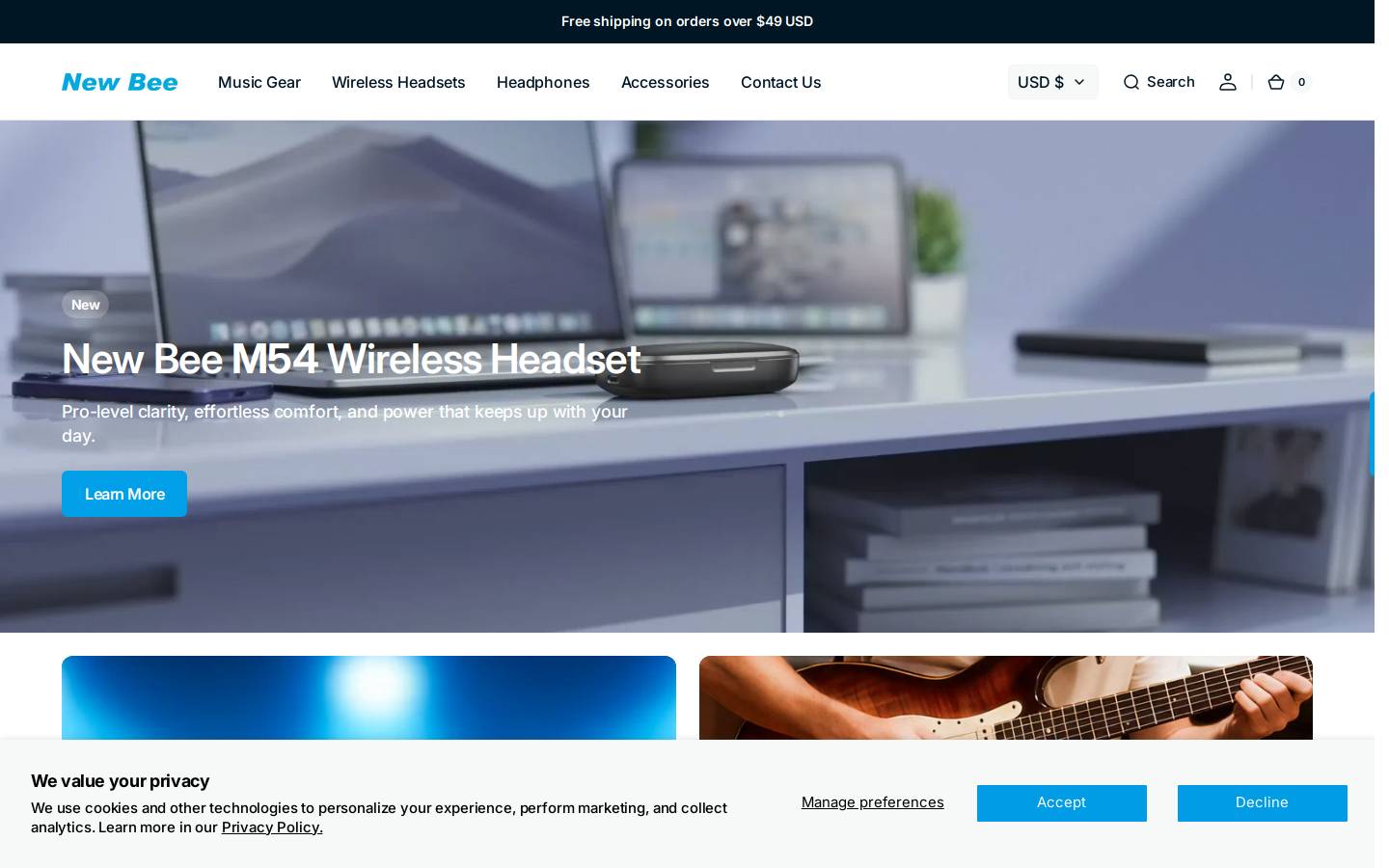 Anewbee homepage screenshot
