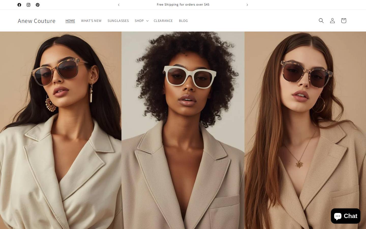 anewcouture.com homepage screenshot