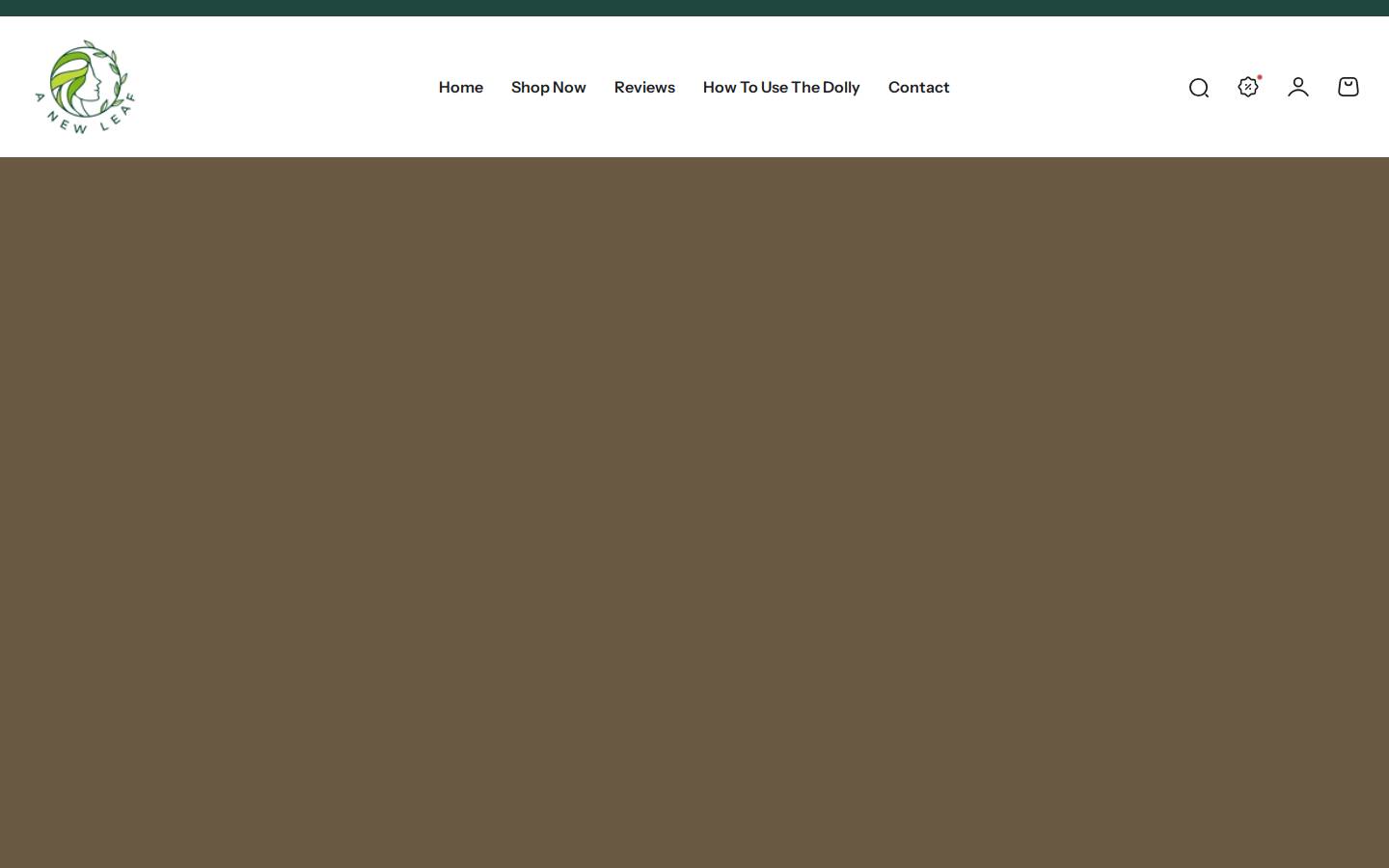 anewleafbeauty.com homepage screenshot