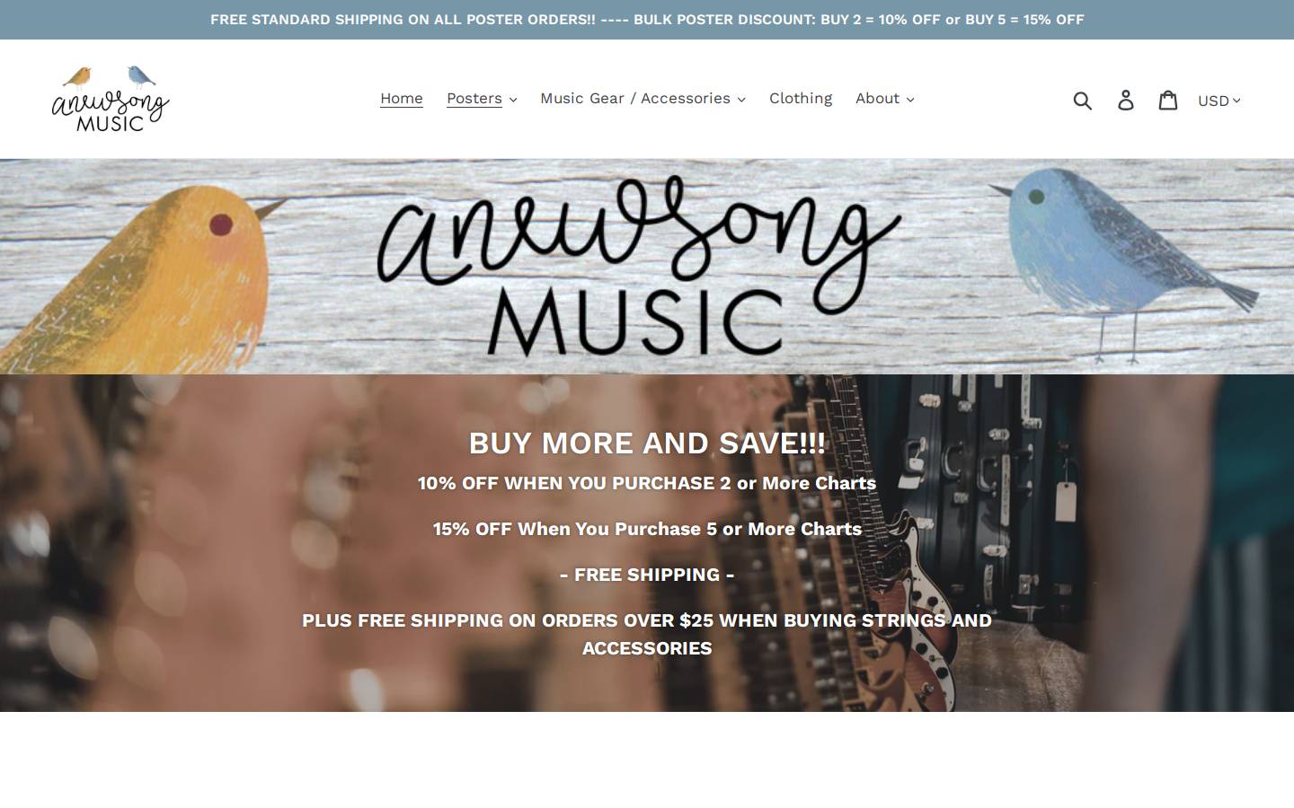 anewsongmusic.com homepage screenshot