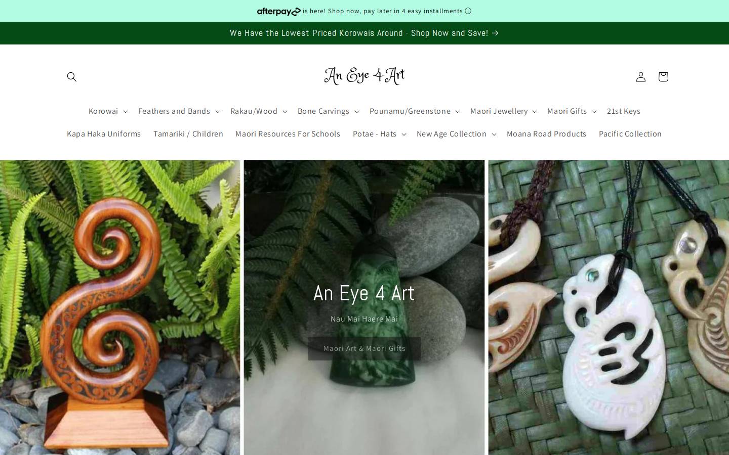 aneye4artgallery.com homepage screenshot