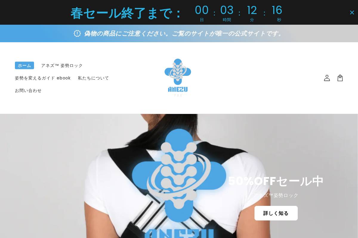 anezujp.com homepage screenshot