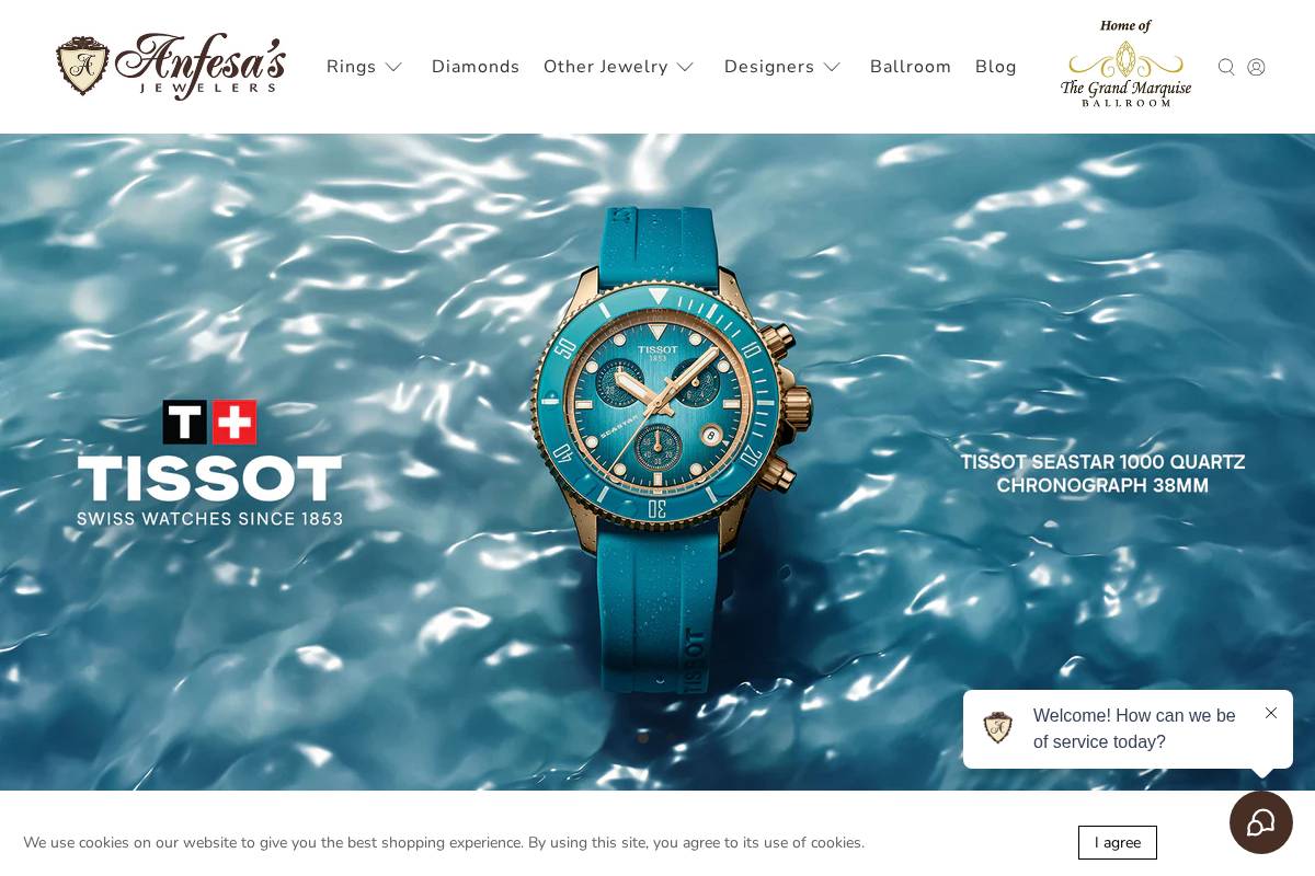 anfesasjewelers.com homepage screenshot