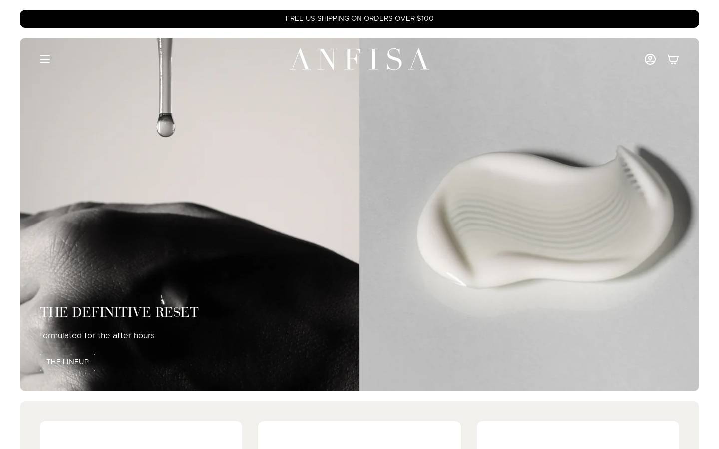 anfisaskin.com homepage screenshot