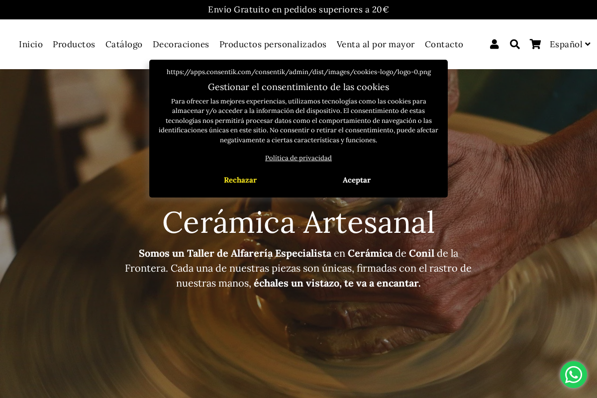 Ánfora | Taller de Cerámica Artesanal homepage screenshot