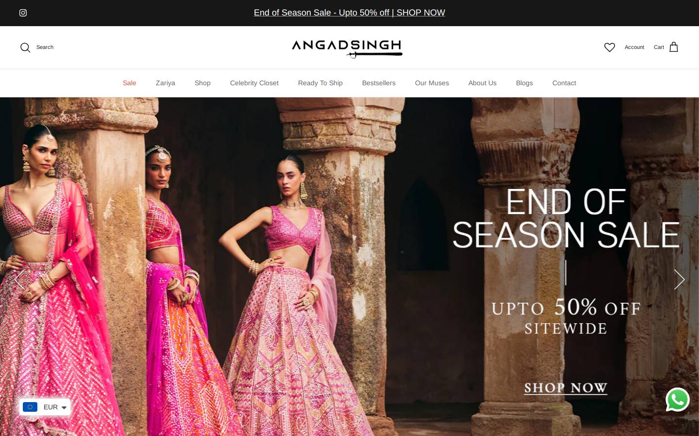 angadsinghofficial.com homepage screenshot