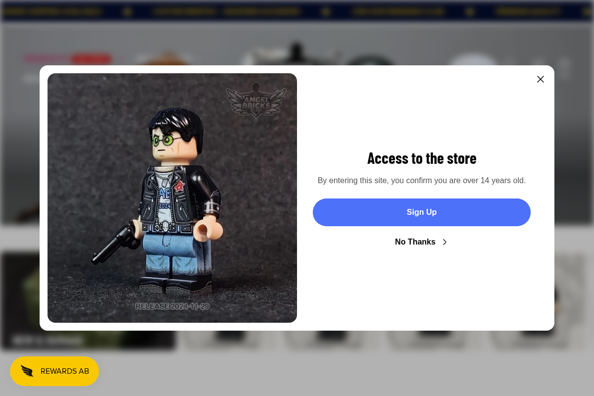 angel-bricks.com homepage screenshot