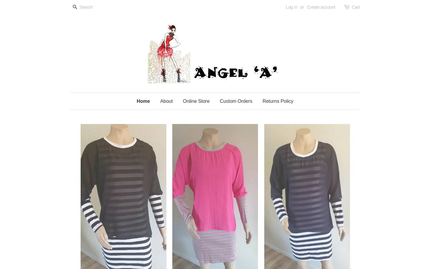 angelafashions.co.nz homepage screenshot
