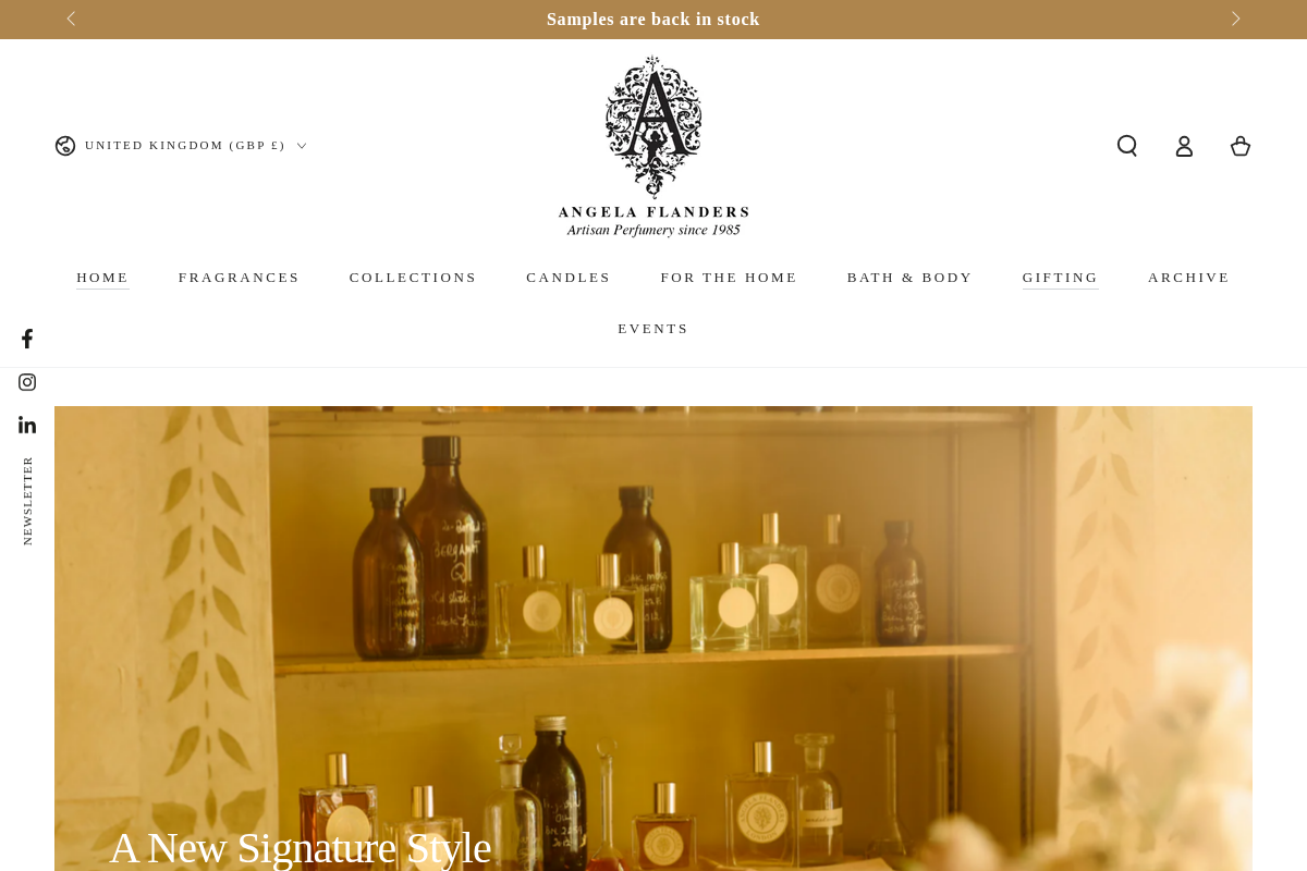 angelaflanders-perfumer.com homepage screenshot