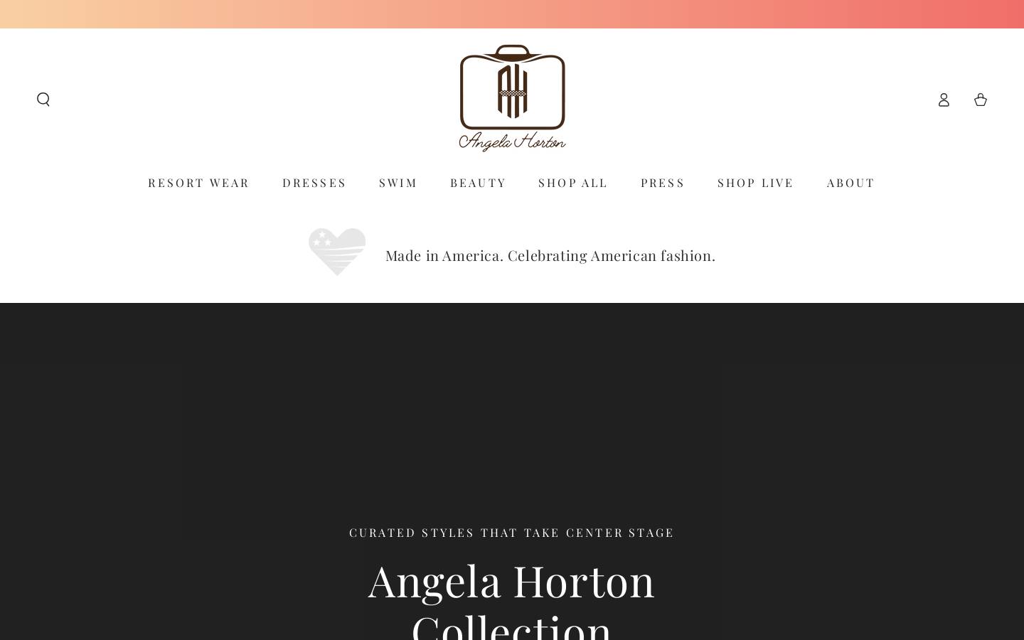 angelahorton.com homepage screenshot