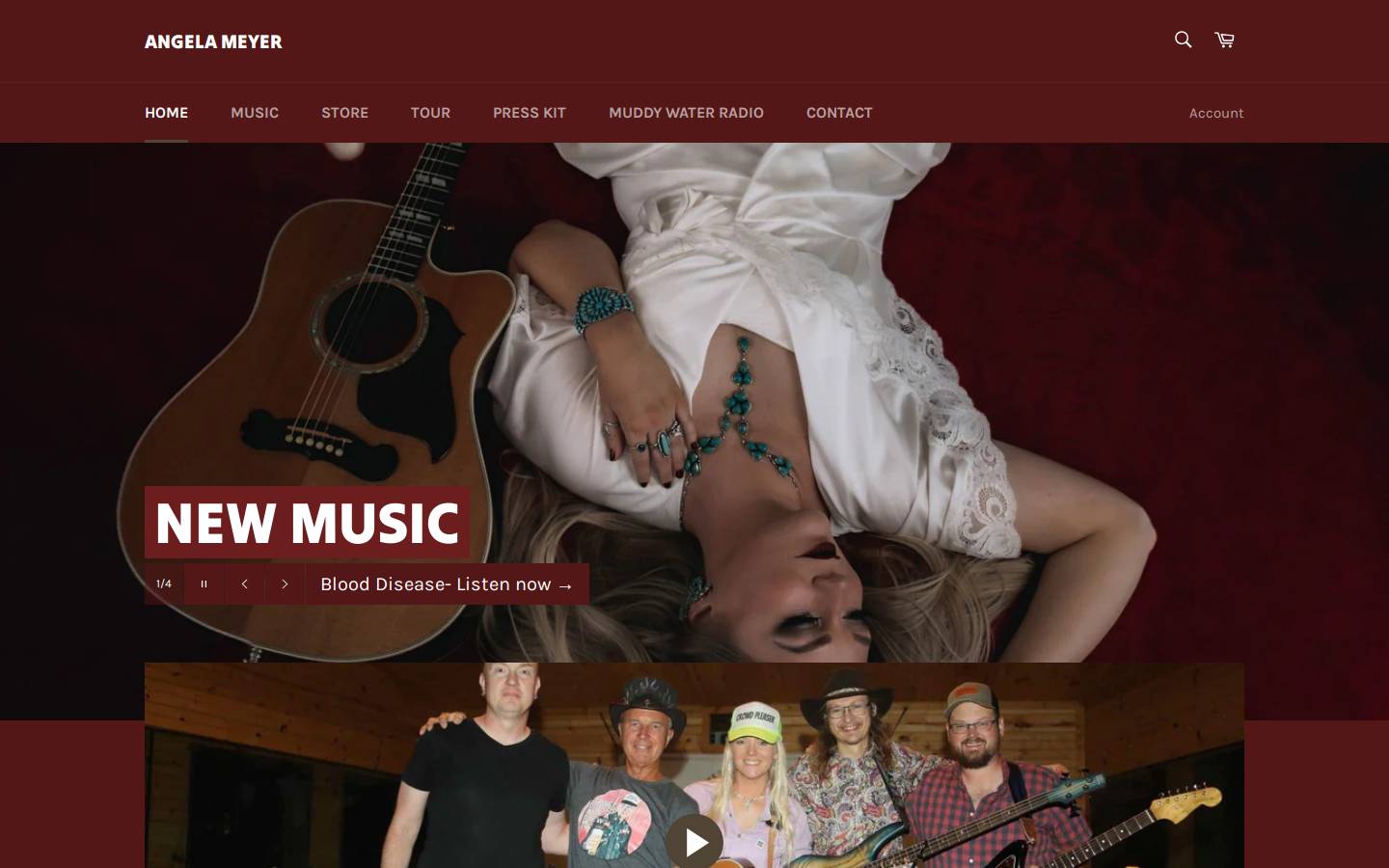angelameyer23.com homepage screenshot