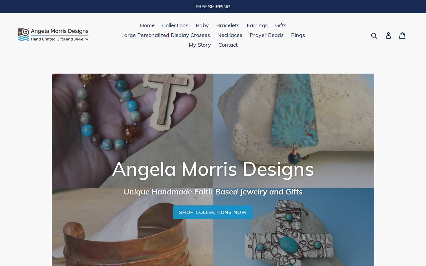 angelamorrisdesigns.com homepage screenshot