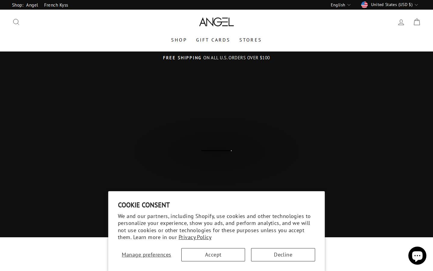 angelapparel.net homepage screenshot