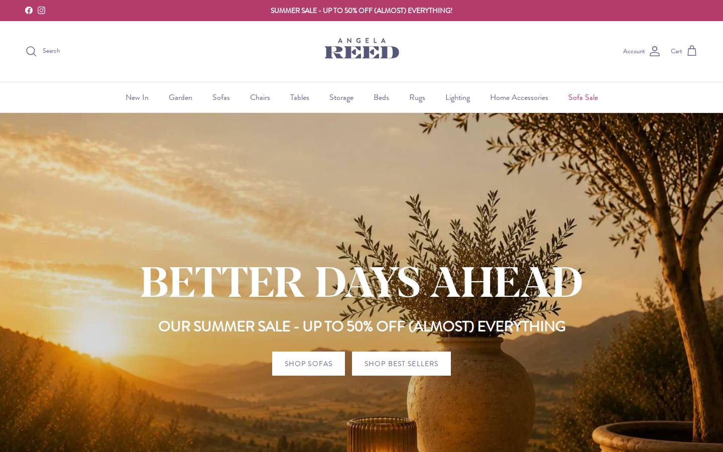 Angela Reed homepage screenshot