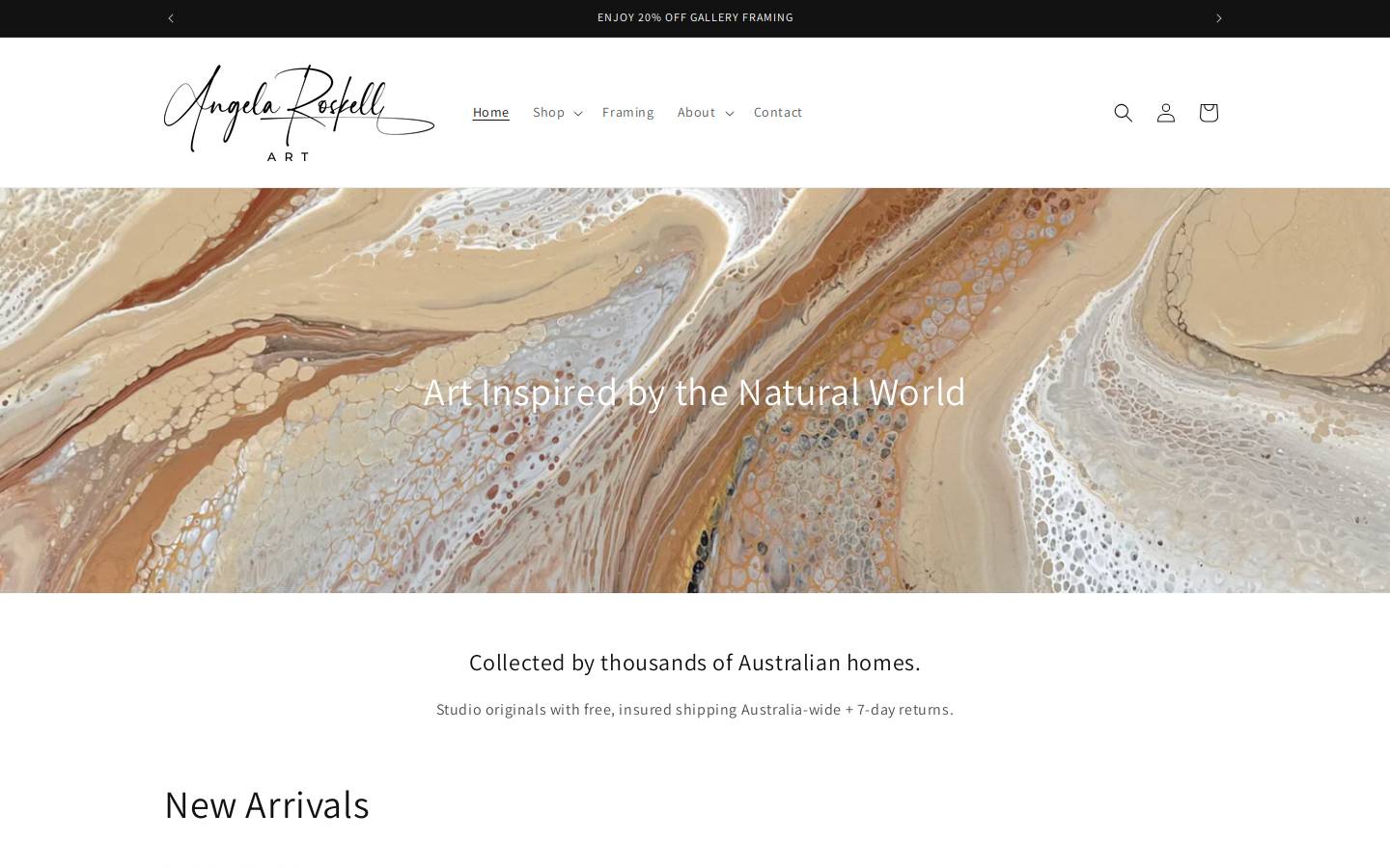 angelaroskell.com homepage screenshot