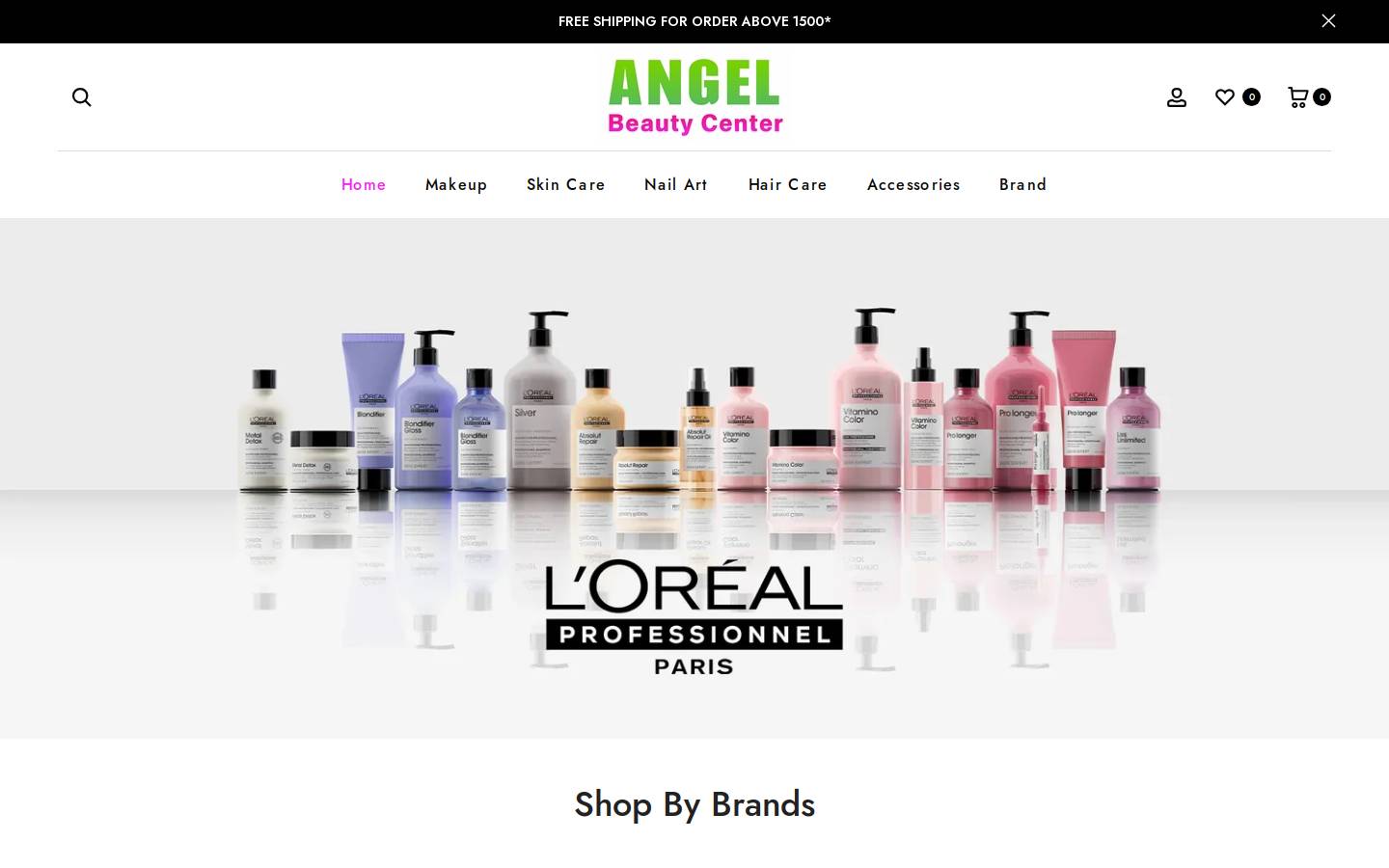 angelbeauty.co.in homepage screenshot