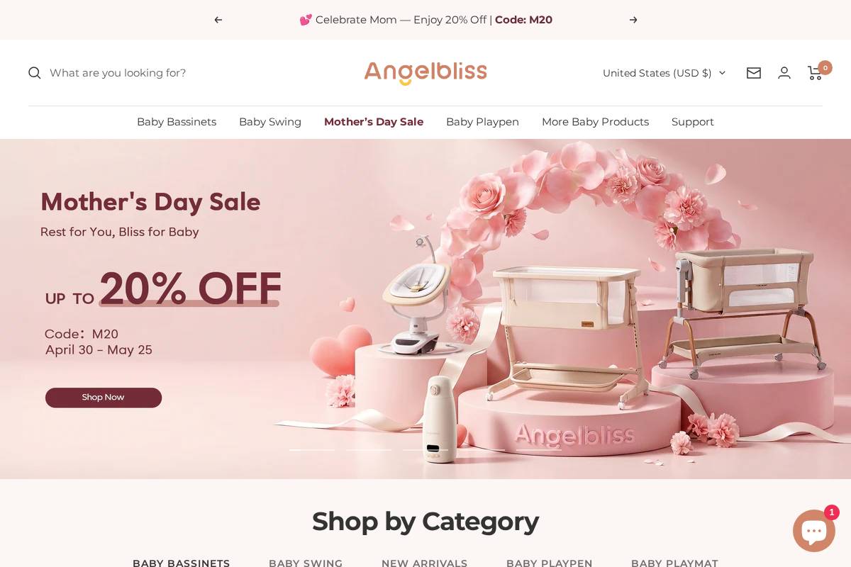 Angelbliss homepage screenshot