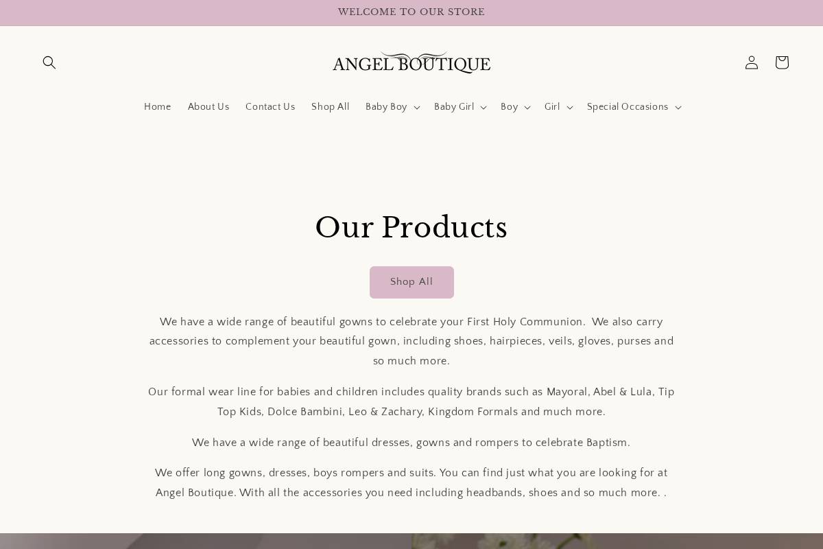 angelboutique.ca homepage screenshot