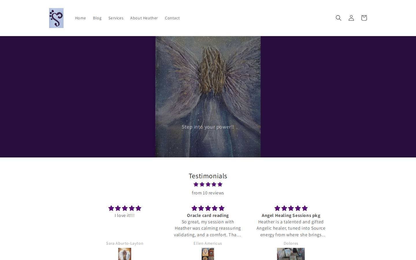 angelessence.ca homepage screenshot