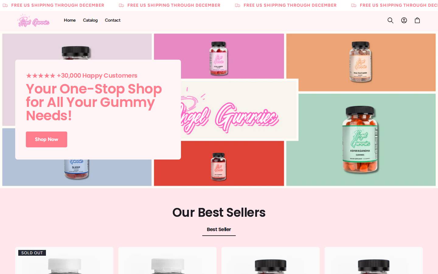 angelgummies.com homepage screenshot