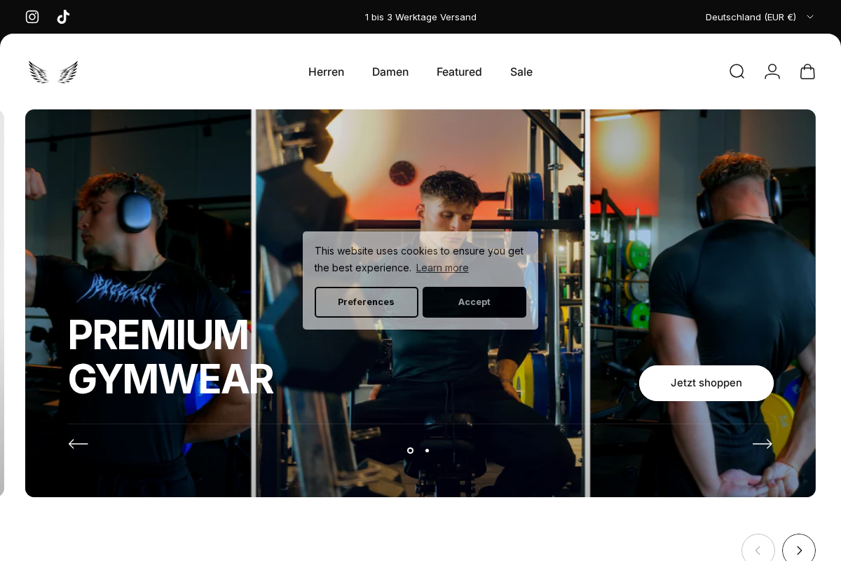 Angelgym homepage screenshot