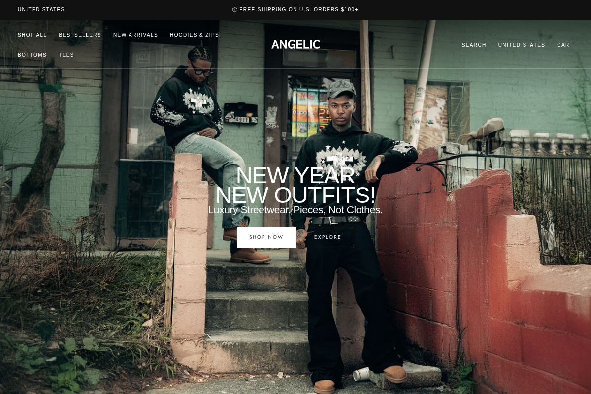 angelicmotion.com homepage screenshot