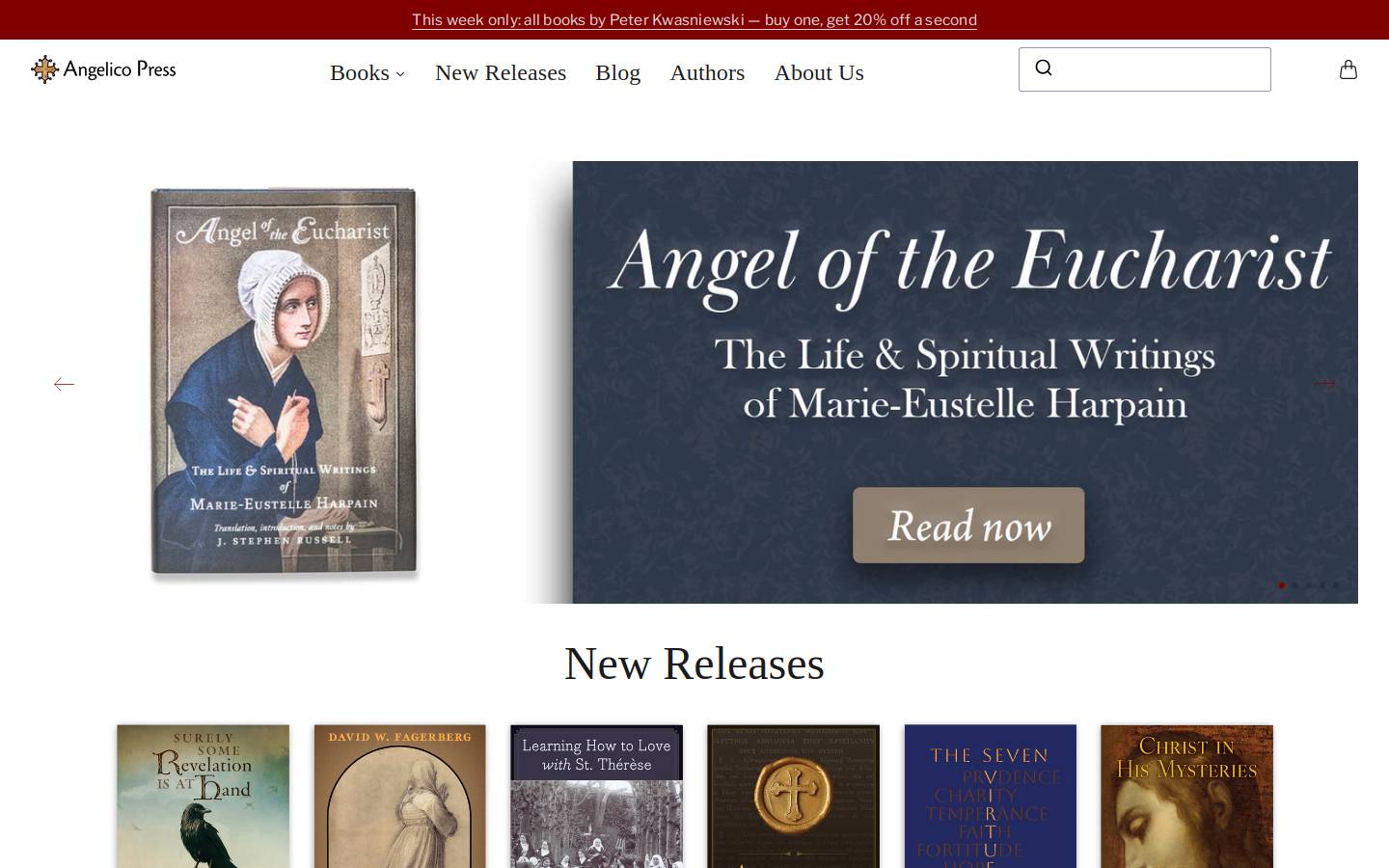 angelicopress.com homepage screenshot