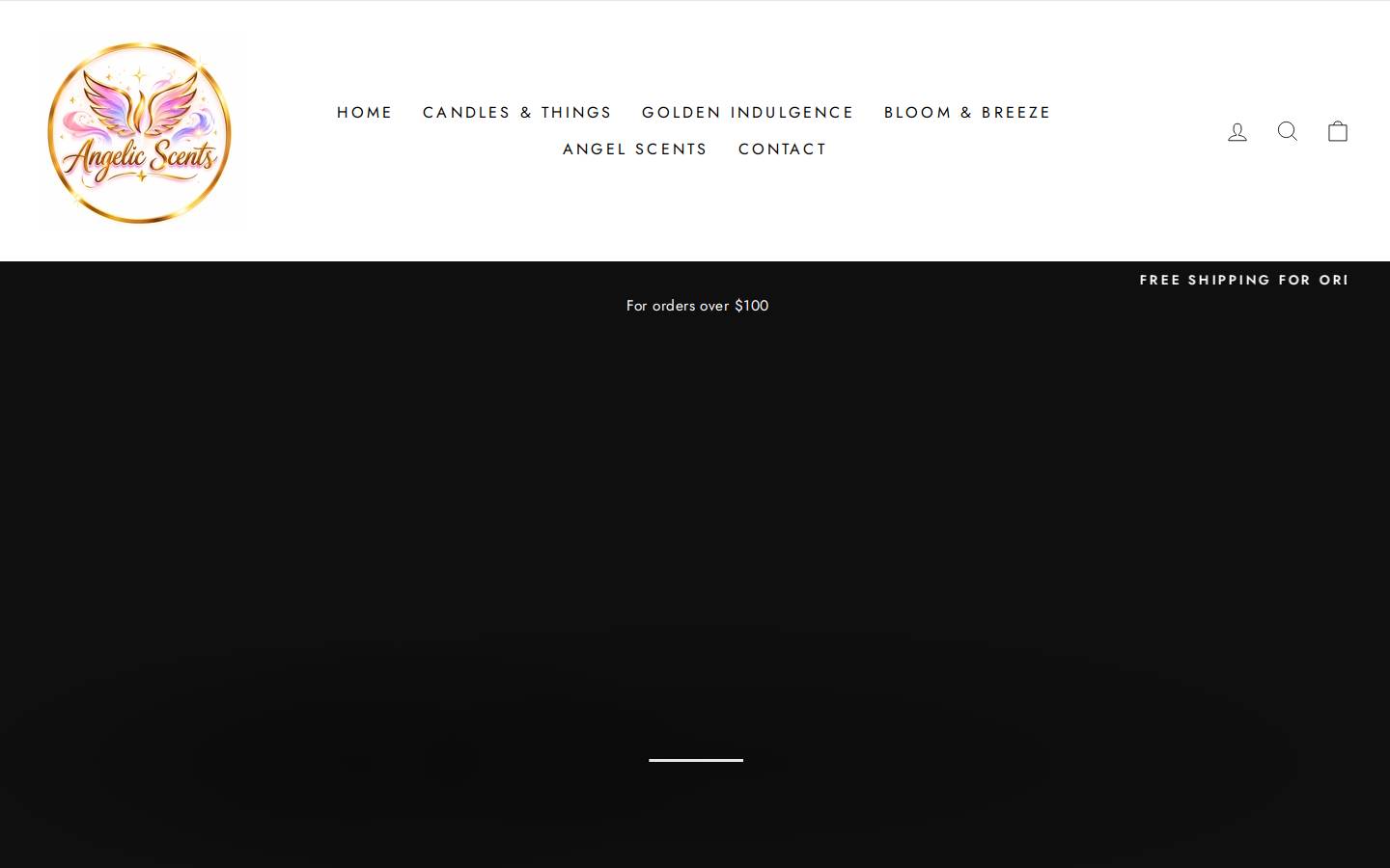 angelicscents.shop homepage screenshot