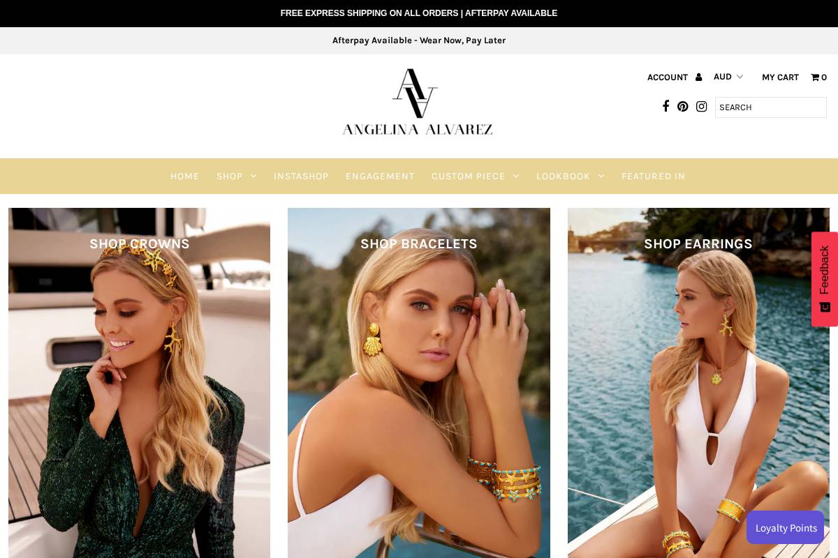 angelina-alvarez.com homepage screenshot