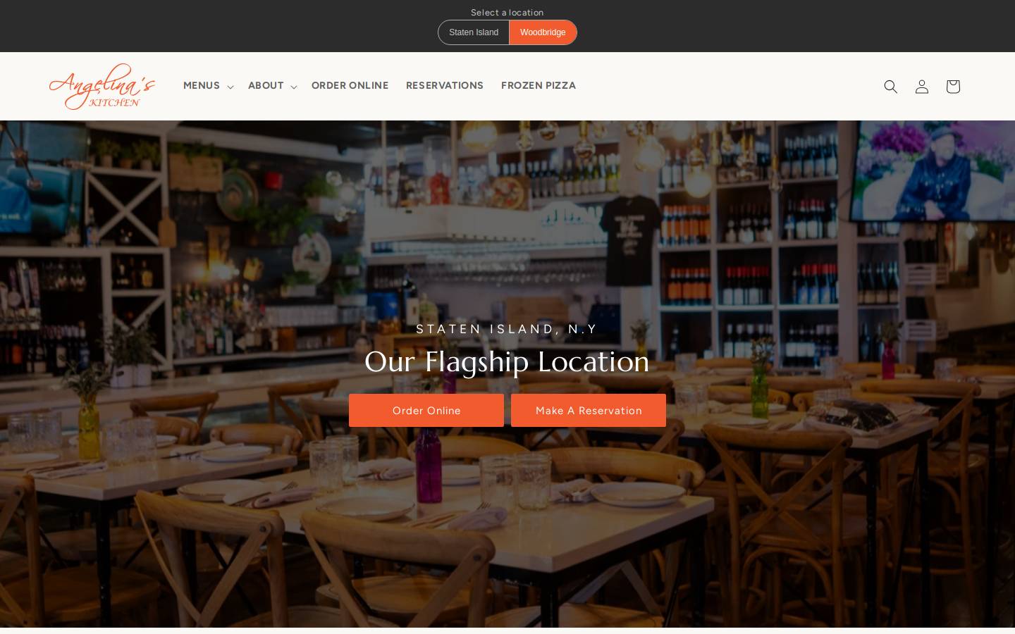 angelinaskitchennyc.com homepage screenshot