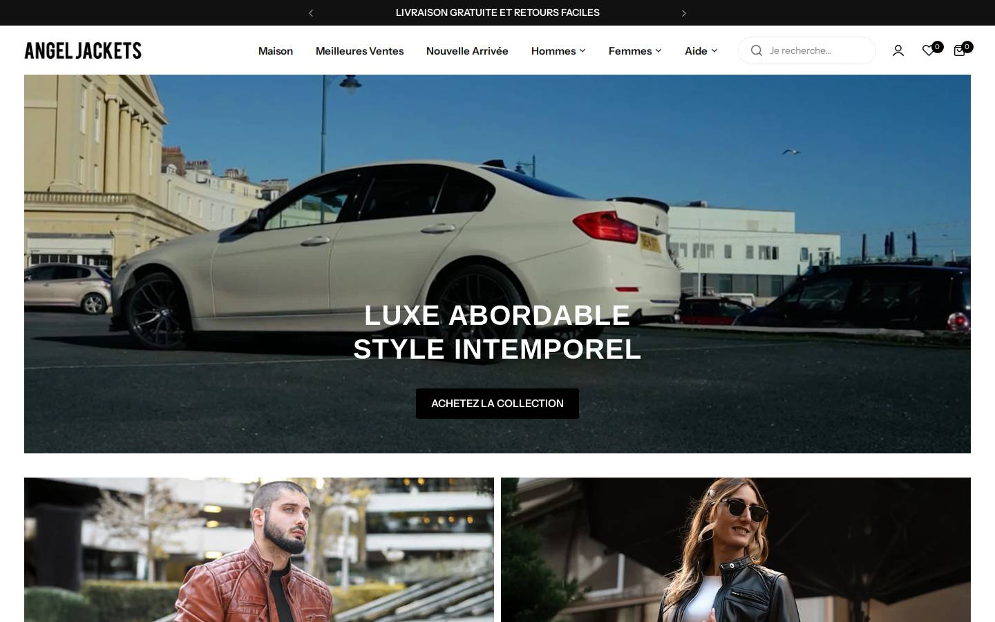 Angeljackets homepage screenshot