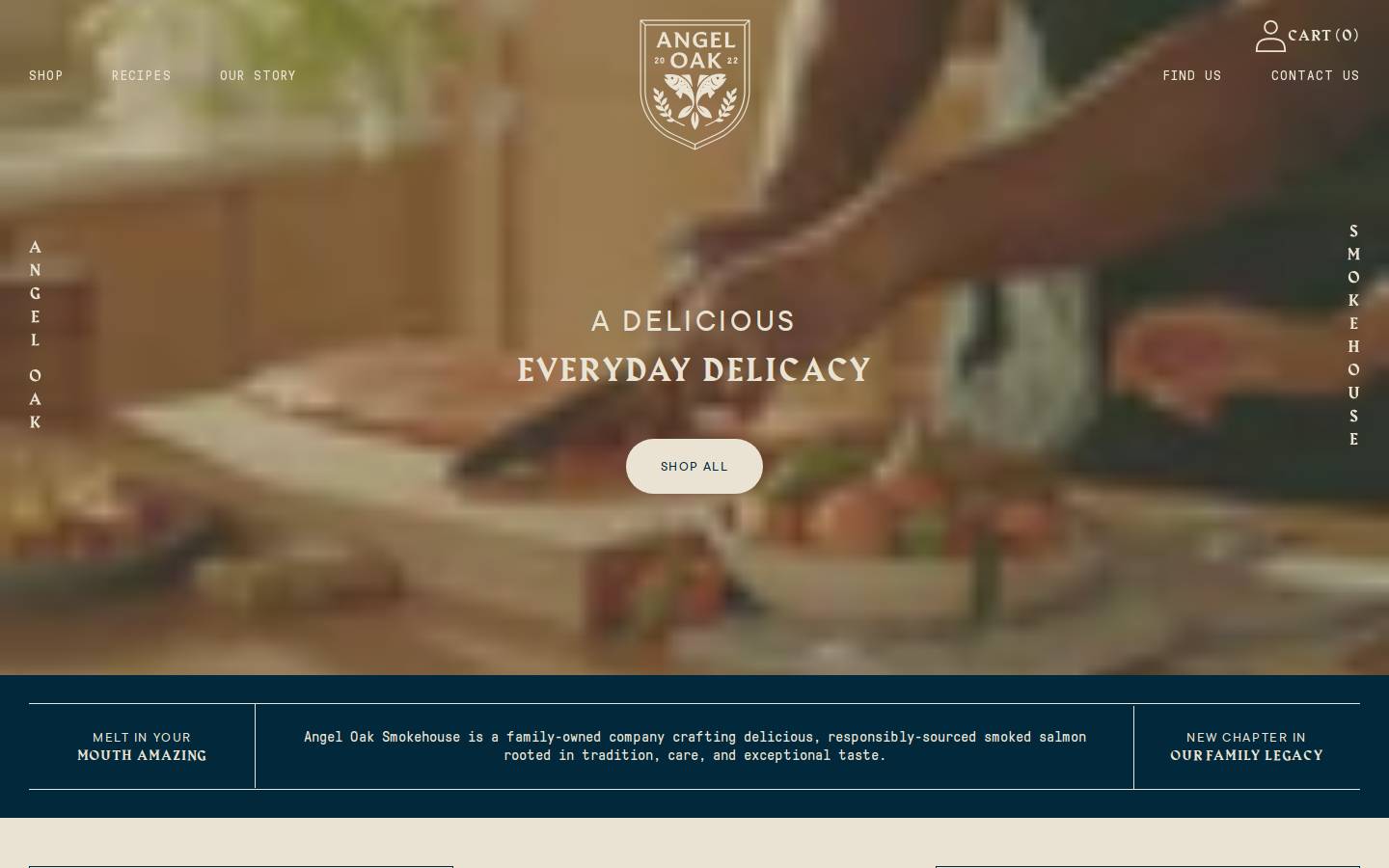 angeloaksmokehouse.com homepage screenshot