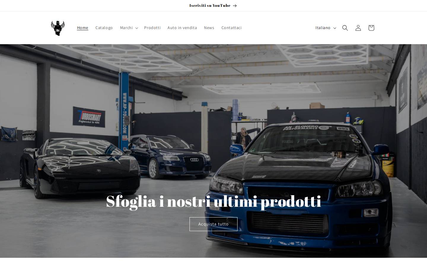 angeloneroperformance.com homepage screenshot