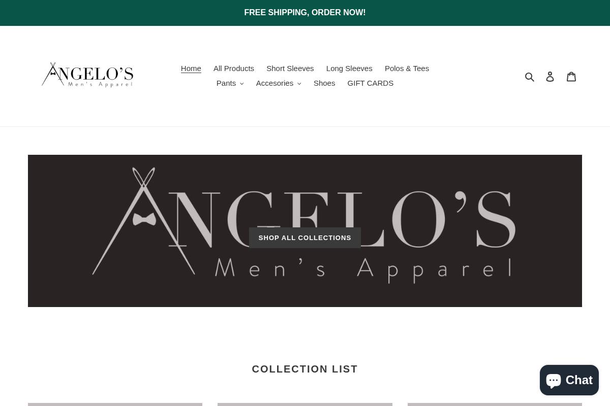 angelosshop.com homepage screenshot