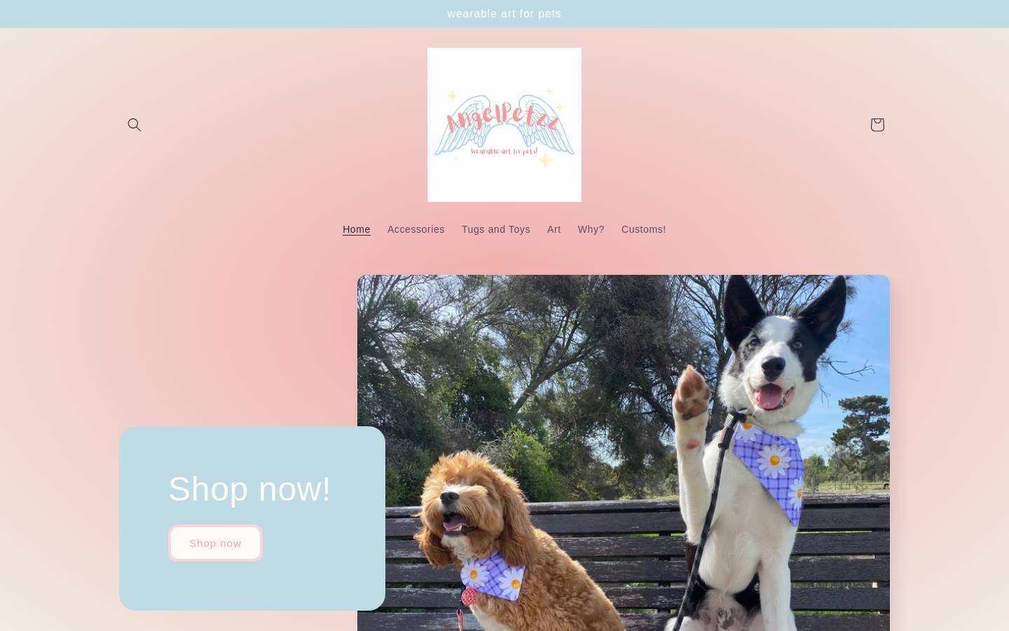 angelpetzz.com homepage screenshot