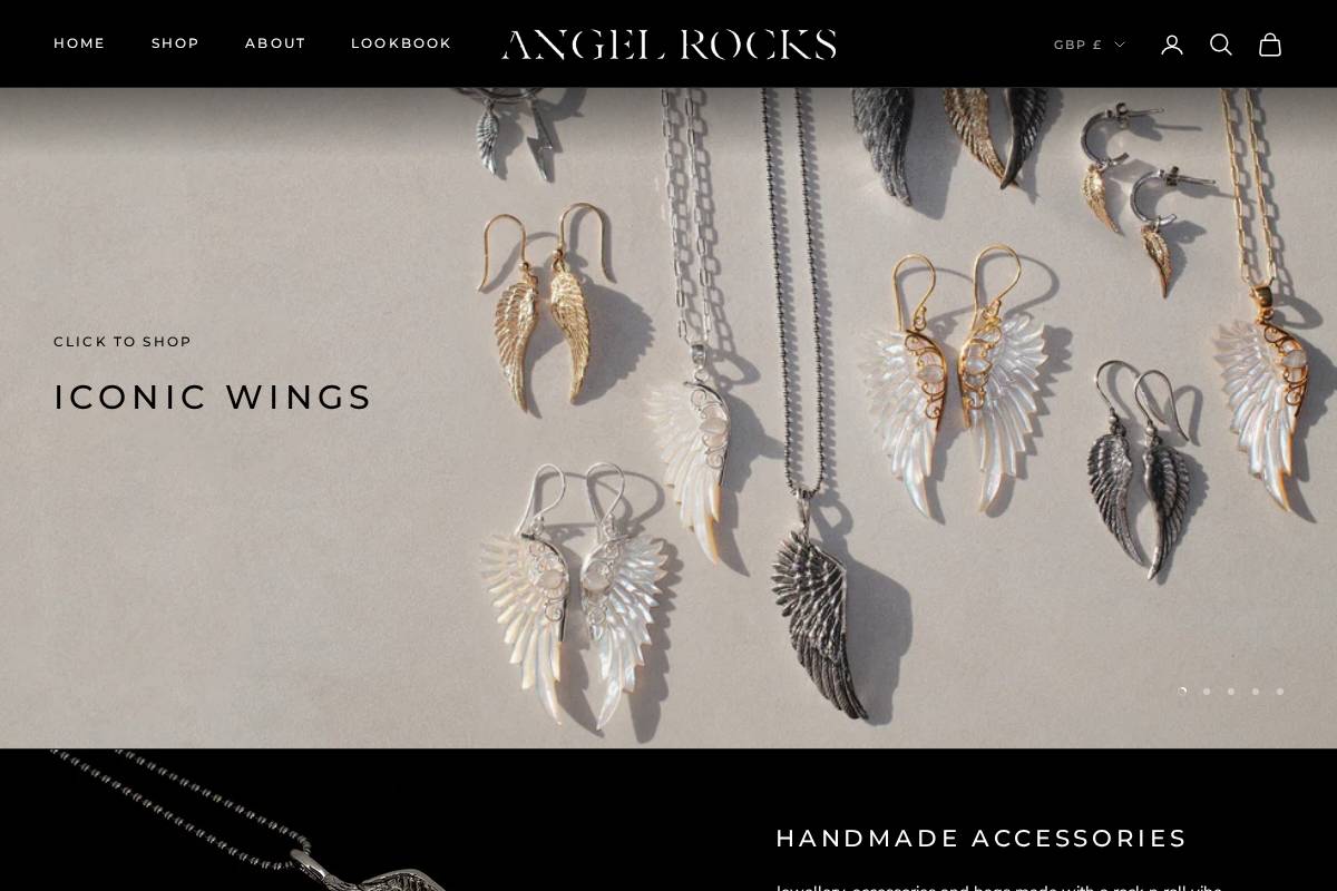 angelrocks.co.uk homepage screenshot