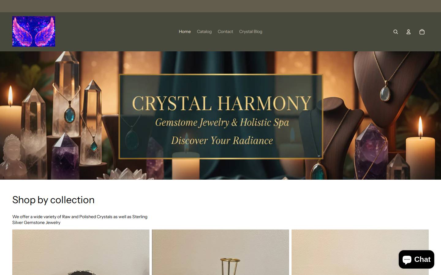 angelscrystals333.com homepage screenshot