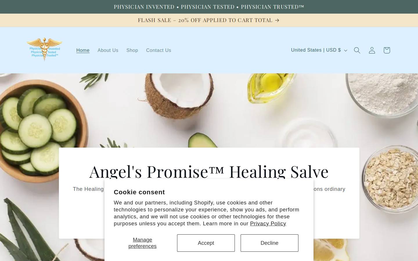 angelspromise.us homepage screenshot