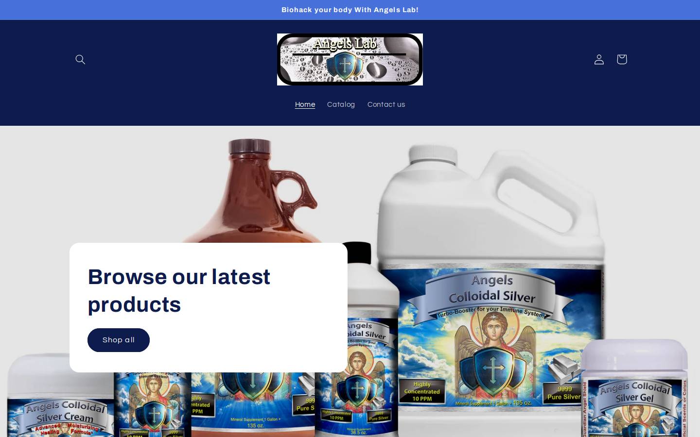 angelssilver.com homepage screenshot