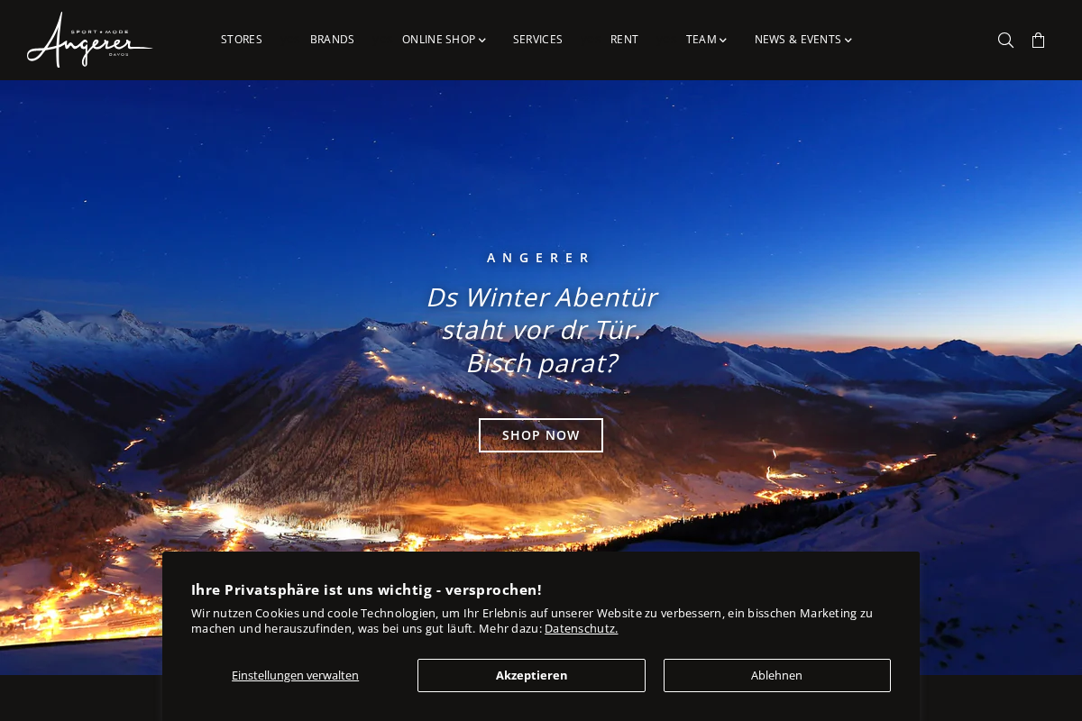 angerer.ch homepage screenshot