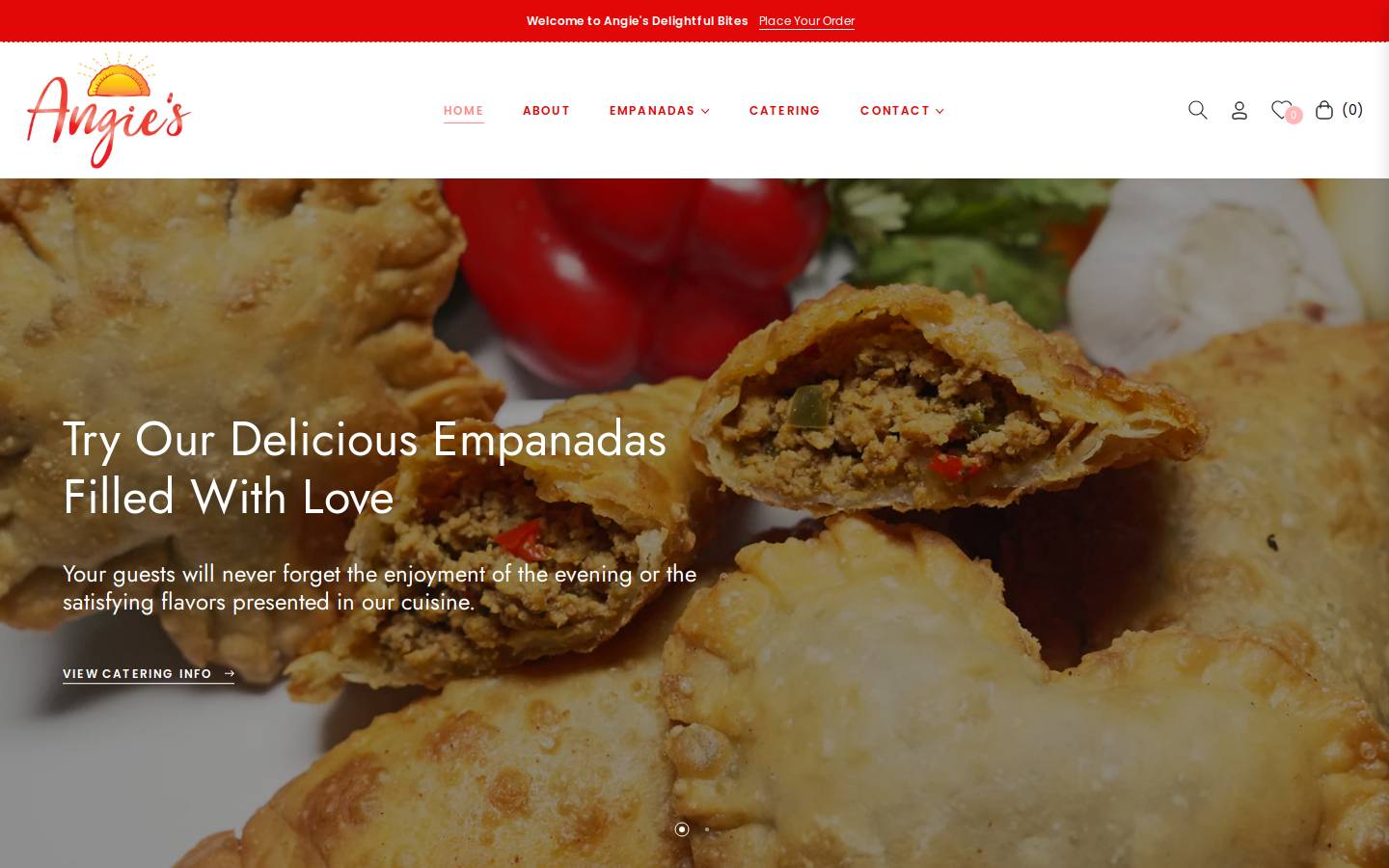 angiesdelightfulbites.com homepage screenshot