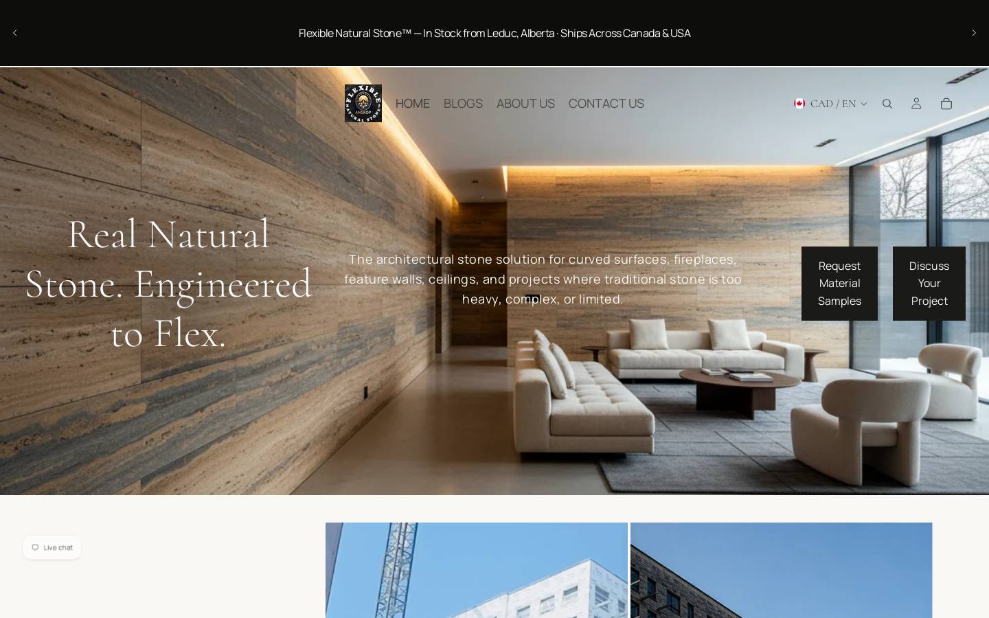 Flexible Natural Stone™ by Angkop Corp homepage screenshot